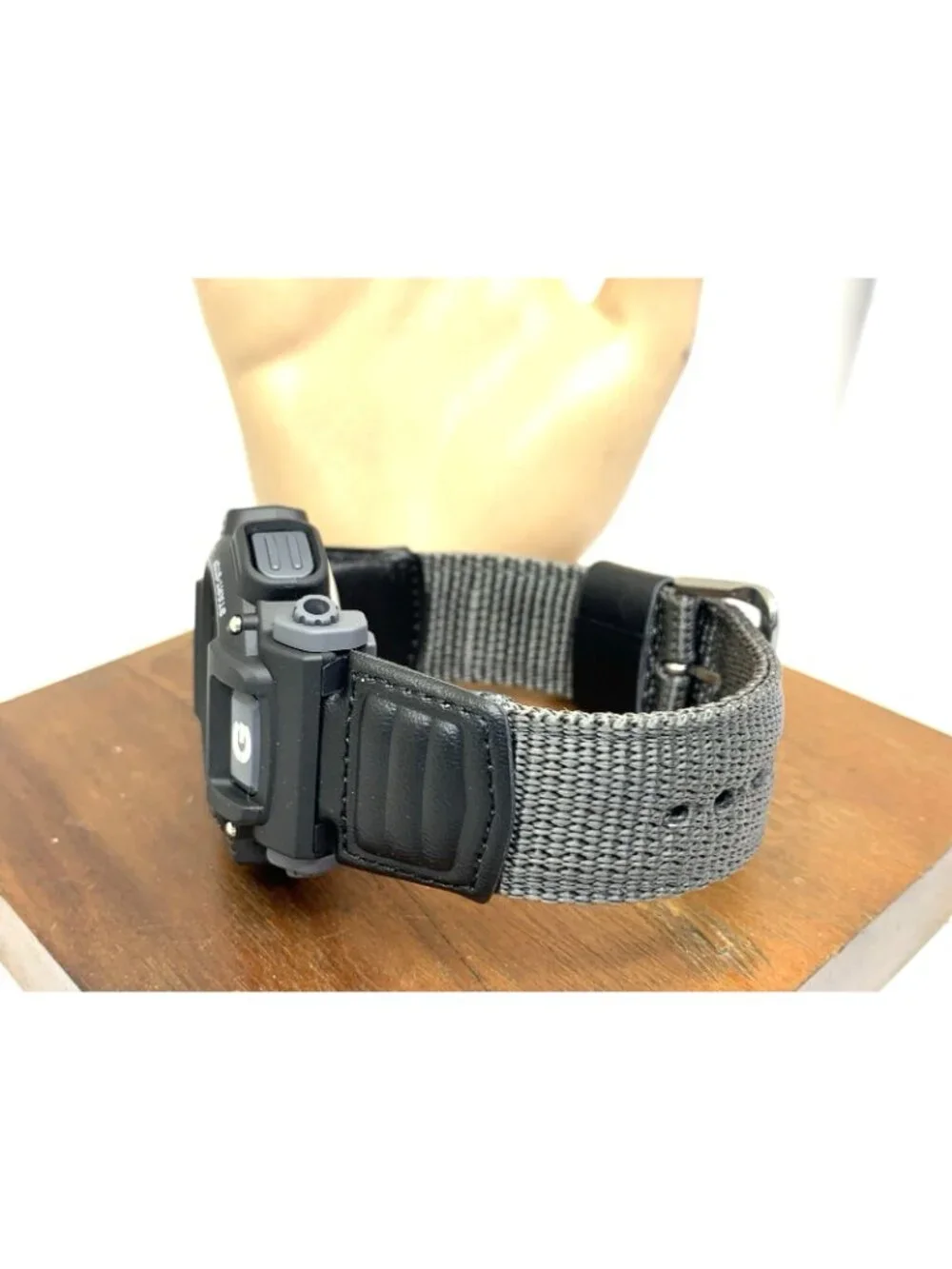 Casio Men's Watch G-Shock DW9052 Black Resin Gray Nylon Digital 44mm Sport 3232